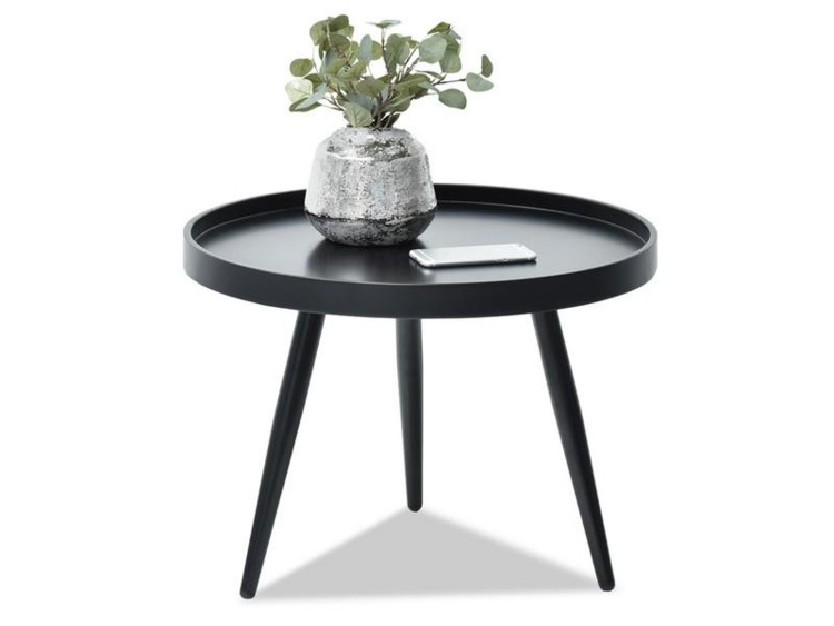 Kulatý konferenční stolek Lavin S, Ø  55 cm - černý
