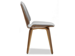 Dřevěná ohýbaná židle Vincent, ořech/šedá