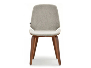 Dřevěná ohýbaná židle Vincent ořech/šedá žinilka