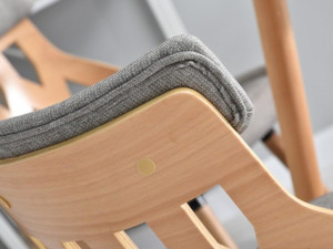 Dřevěná ohýbaná židle Lati, buk/šedá