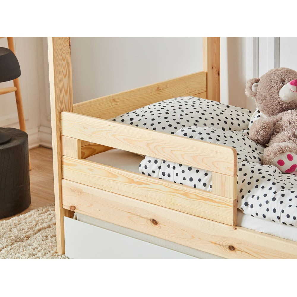 Sada 2 dřevěných zábran Pinio Simple na postel 160x70 cm