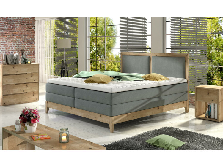 Akce -  Postel Boxspring Belize (180) + topper