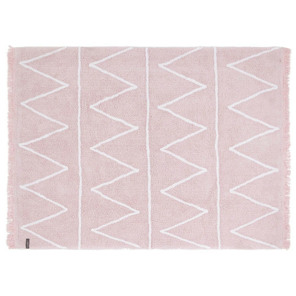 Bavlněný koberec klikatý vzor, růžový Lorena Canals - Hippy