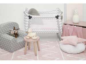 Bavlněný koberec klikatý vzor, růžový Lorena Canals - Hippy