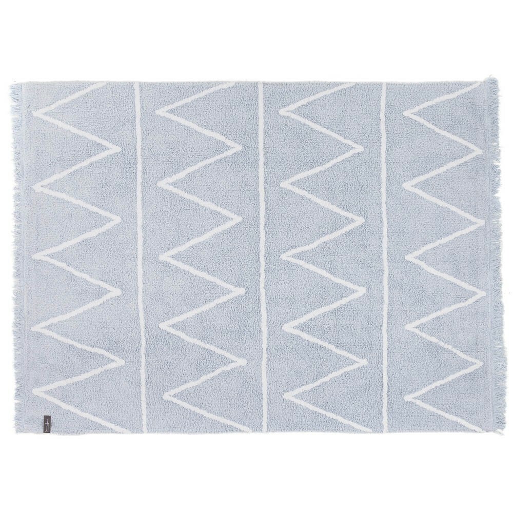 Bavlněný koberec klikatý vzor, modrý Lorena Canals - Hippy