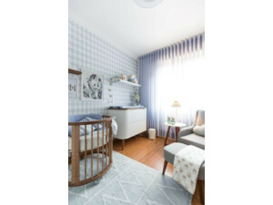 Bavlněný koberec klikatý vzor, modrý Lorena Canals - Hippy
