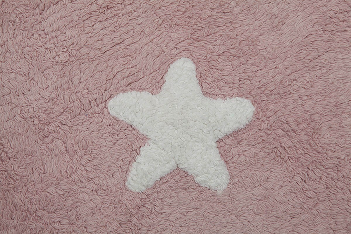 Bavlněný koberec růžový s hvězdičkami Lorena Canals - Stars