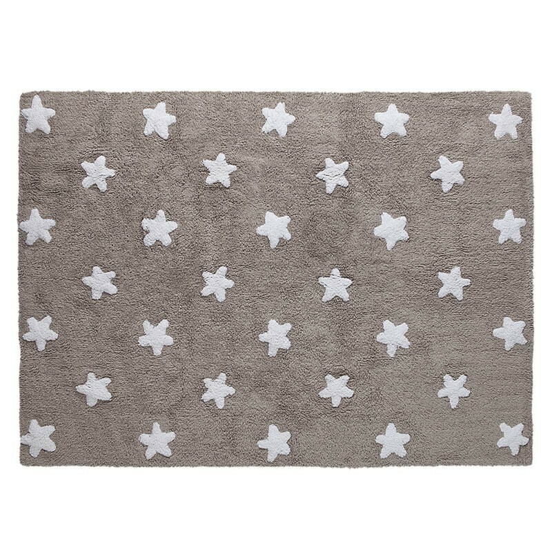 Bavlněný koberec hnědý s hvězdičkami Lorena Canals - Stars