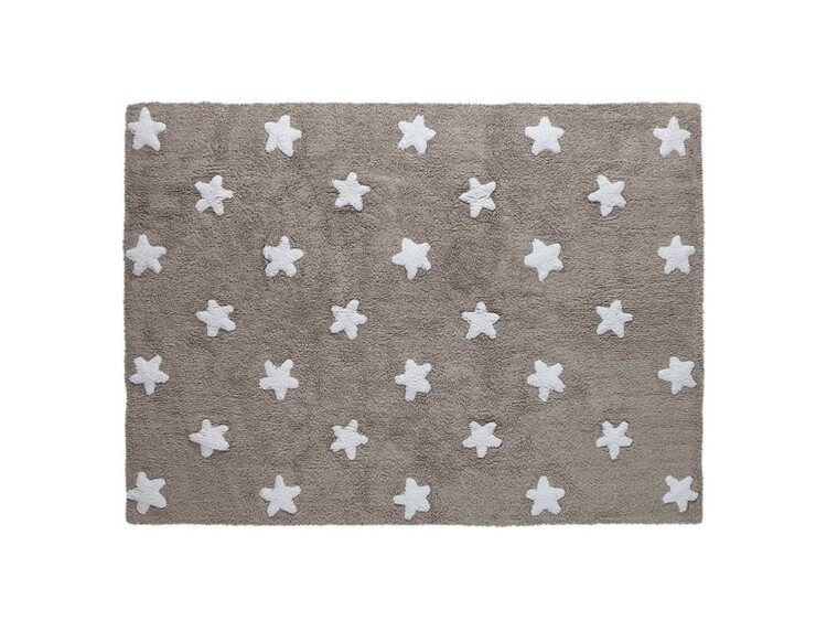 Bavlněný koberec hnědý s hvězdičkami Lorena Canals - Stars