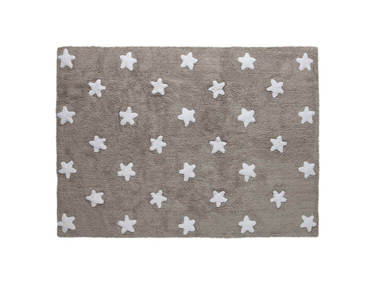 Bavlněný koberec hnědý s hvězdičkami Lorena Canals - Stars
