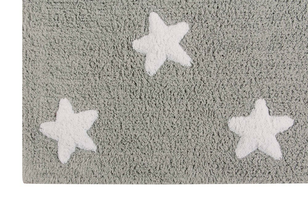 Bavlněný koberec šedý s hvězdičkami Lorena Canals - Stars