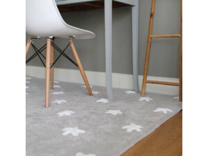 Bavlněný koberec šedý s hvězdičkami Lorena Canals - Stars