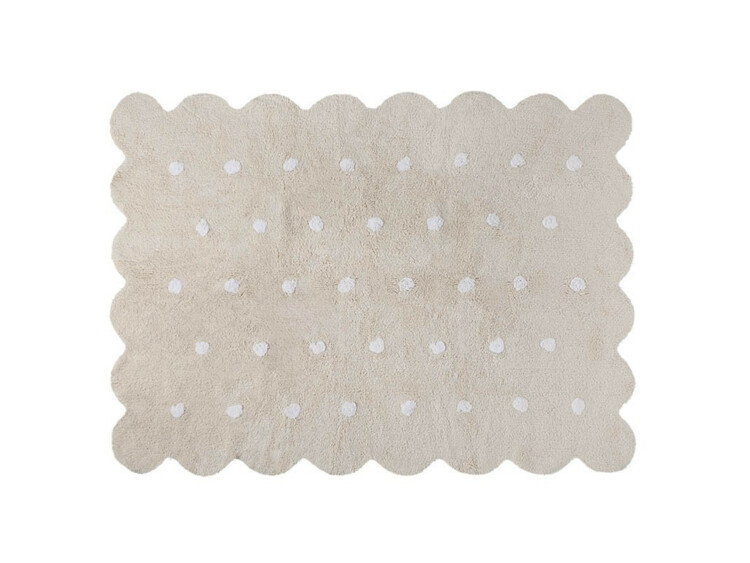Bavlněný koberec béžový, sušenka Lorena Canals - Biscuit