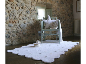 Bavlněný koberec bílý, sušenka Lorena Canals - Biscuit