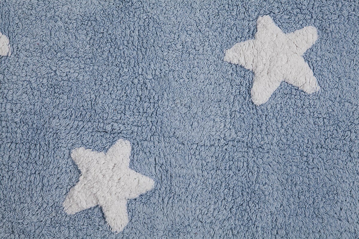 Bavlněný koberec modrý s hvězdičkami Lorena Canals - Stars