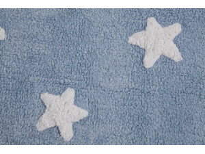 Bavlněný koberec modrý s hvězdičkami Lorena Canals - Stars