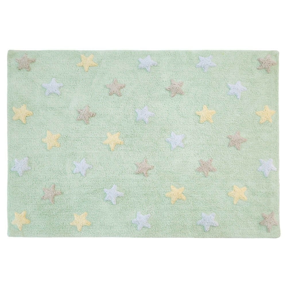 Bavlněný koberec zelený, barevné hvězdičky Lorena Canals - Stars