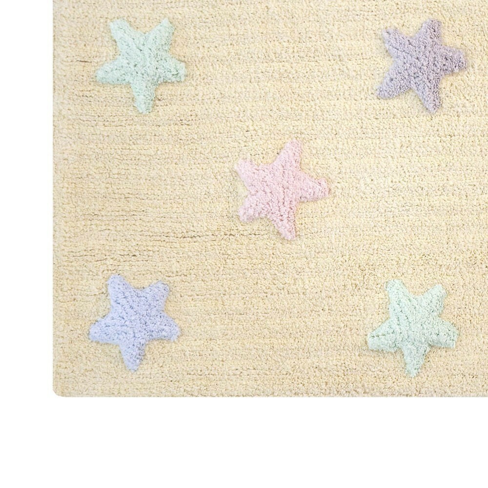 Bavlněný koberec žlutý, barevné hvězdičky Lorena Canals - Stars