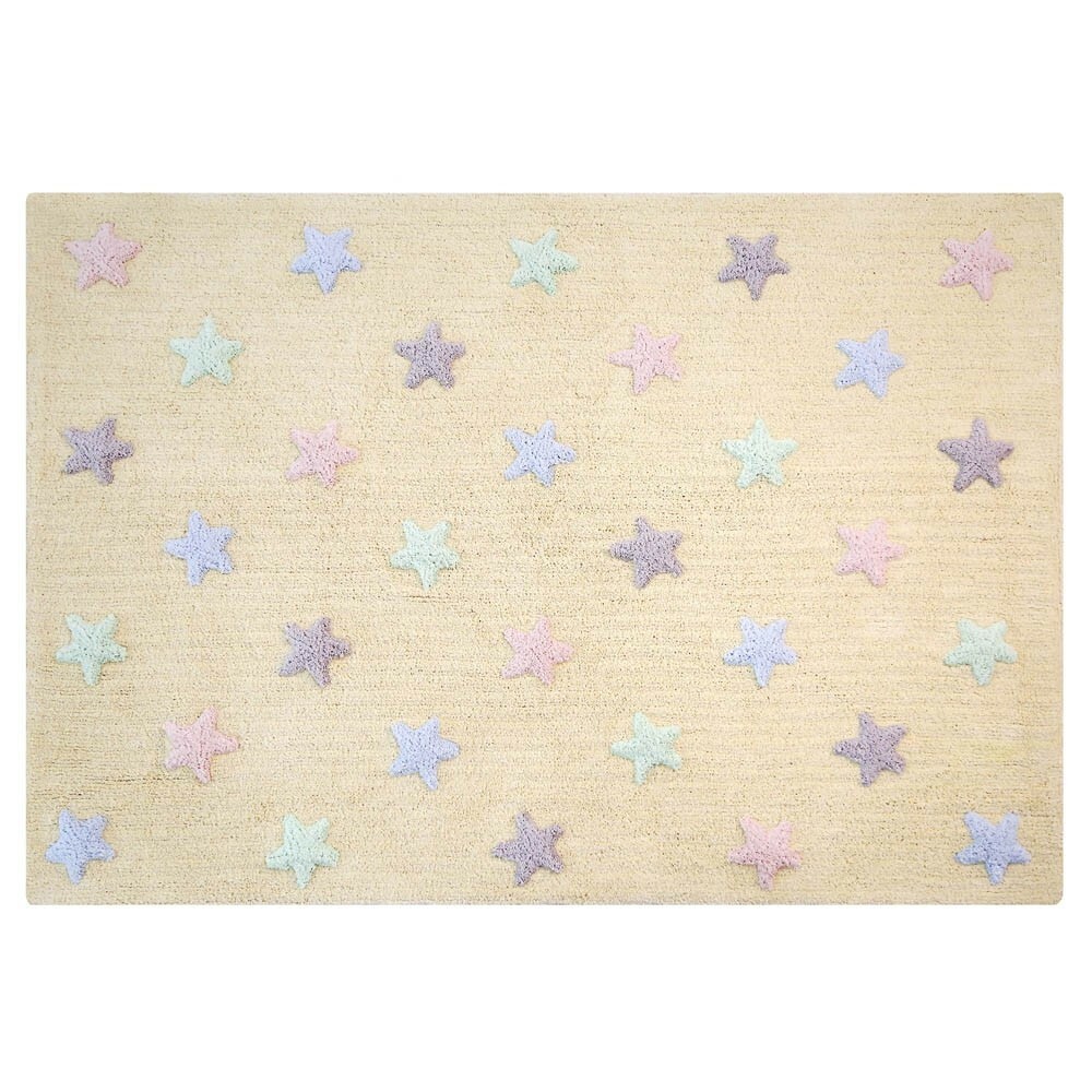 Bavlněný koberec žlutý, barevné hvězdičky Lorena Canals - Stars