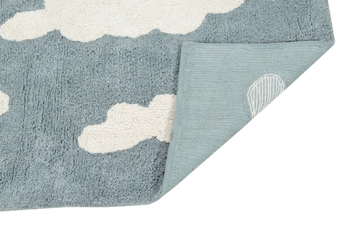 Bavlněný koberec modrý, mraky Lorena Canals - Clouds