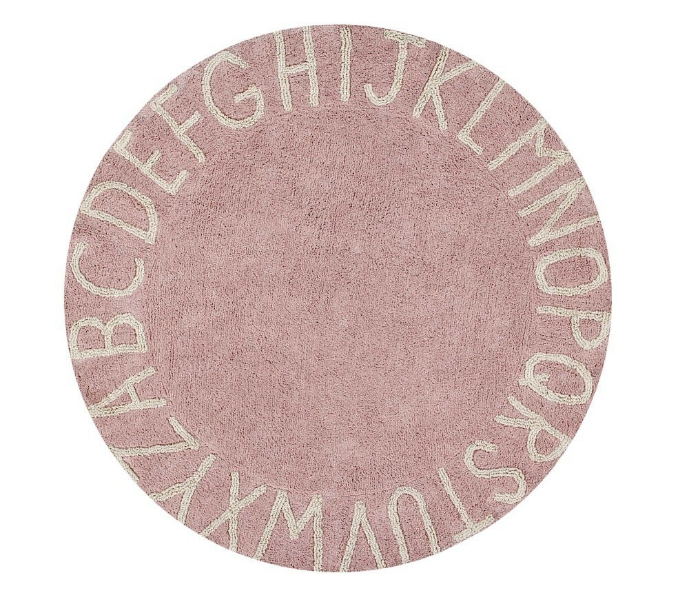 Bavlněný koberec abeceda Lorena Canals - růžový ABC