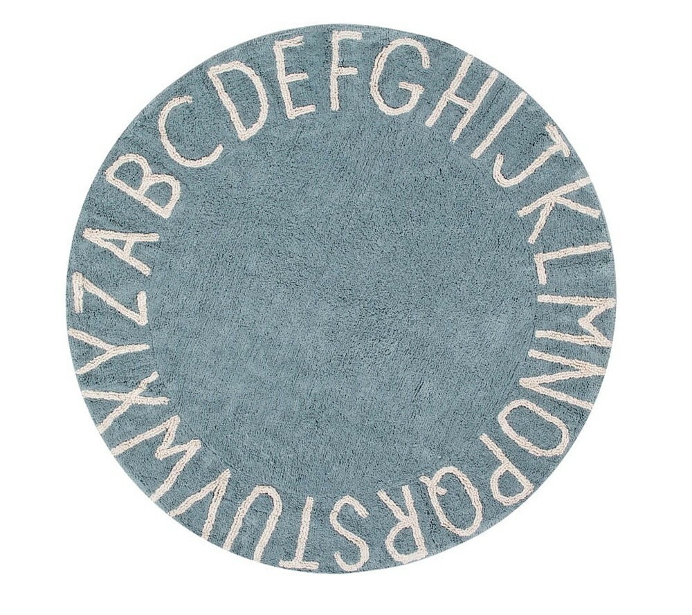 Bavlněný koberec abeceda Lorena Canals - modrý ABC