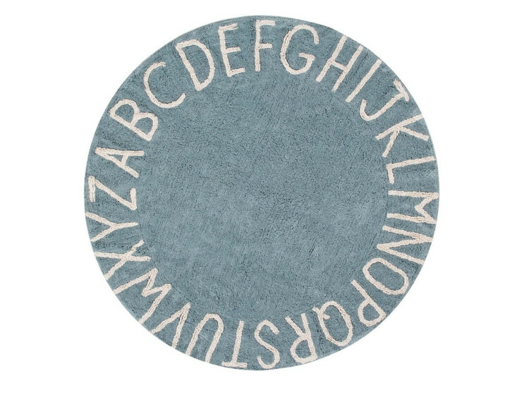 Bavlněný koberec abeceda Lorena Canals - modrý ABC