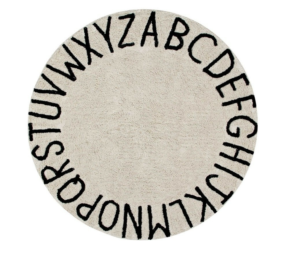 Bavlněný koberec abeceda Lorena Canals - přírodní ABC