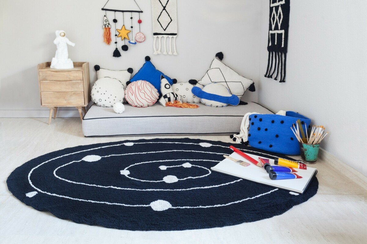 Bavlněný koberec černý, Mléčná dráha Lorena Canals - Galaxy