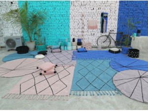 Bavlněný koberec fialový s třásněmi Lorena Canals - Bereber