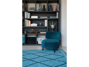 Bavlněný koberec petrolejový s třásněmi Lorena Canals - Bereber