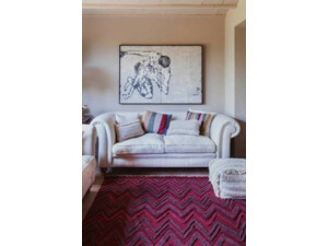 Bavlněný koberec 170 x 240 vínový Lorena Canals - hory Early Hours