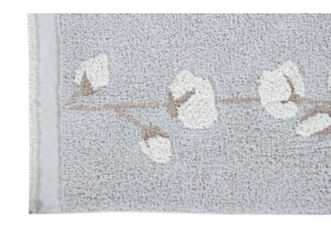 Koberec 120 x 170 květy bavlny, šedý Lorena Canals - Cotton