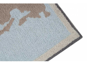 Bavlněný koberec modrý, mapa Lorena Canals - Back To School