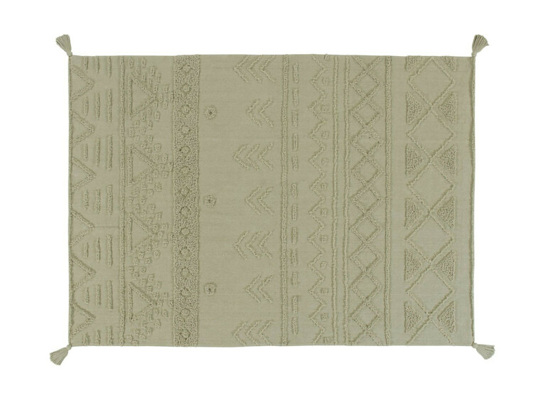 Koberec 140 x 200 kmenový vzor, olivový Lorena Canals - Re-Edition
