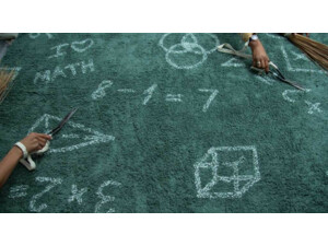 Bavlněný koberec zelený, matematika Lorena Canals - Back To School