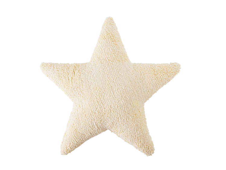 Polštář Lorena Canals světle žlutý, hvězda - Stars