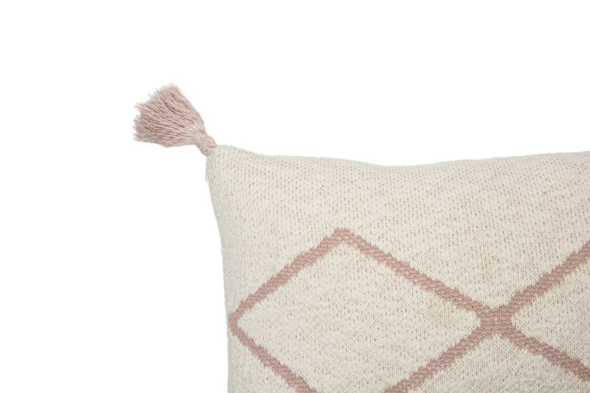 Polštář Lorena Canals pletený, růžový vzor - Little Oasis