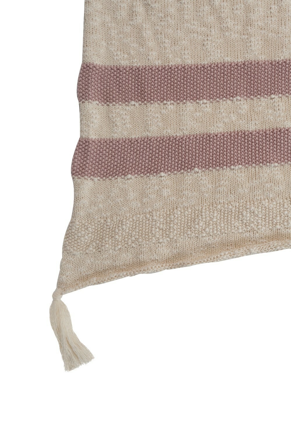 Deka Lorena Canals krémová, růžové pruhy - Stripes