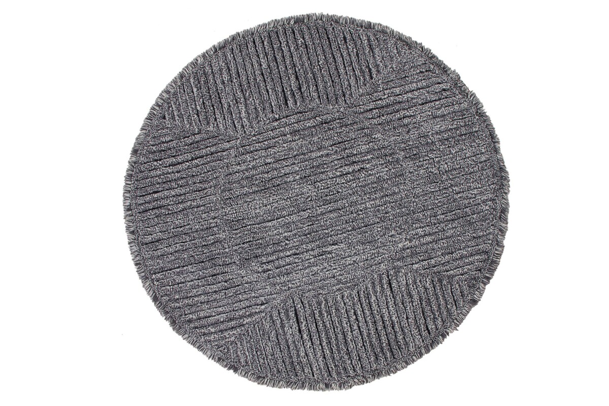 Vlněný koberec Ø 160 tmavě šedý Lorena Canals - Fields