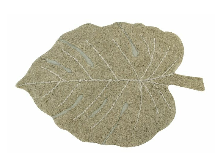 Bavlněný koberec list Lorena Canals - olivově zelený Monstera