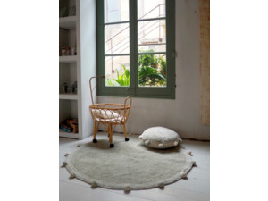 Bavlněný koberec zelený, světlý pruh Lorena Canals - Re-Edition