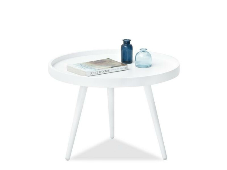 Kulatý konferenční stolek Lavin S, Ø  55 cm - bílý