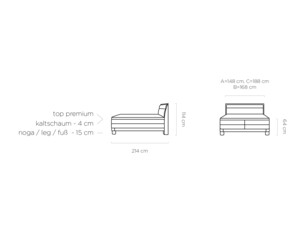 Skladem - Postel Boxspring Donna (160)