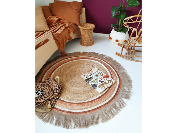 Tapis Petit Koberec Jute Tess Rust 110 x 110 cm