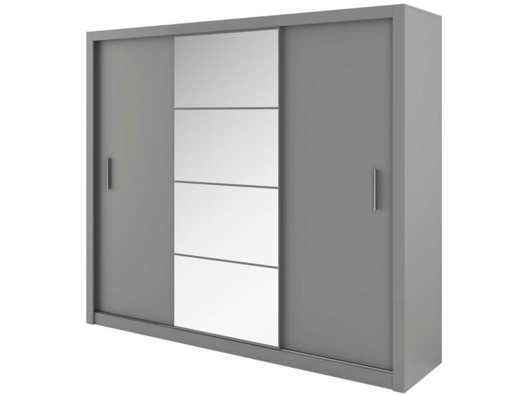 Šatní skříň Idea 01 (250) - šedý mat
