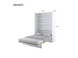 Lenart výklopná postel Bed Concept BC-01 (140) - bílý mat