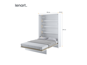 Lenart výklopná postel Bed Concept BC-01 (140) - bílý lesk