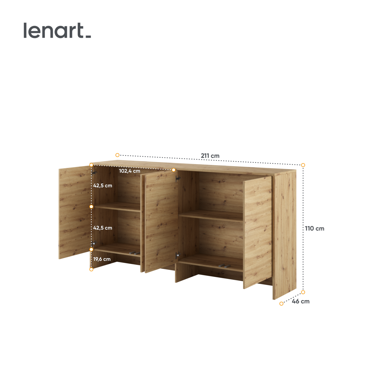Lenart nástavba Bed Concept BC-11 - dub artisan