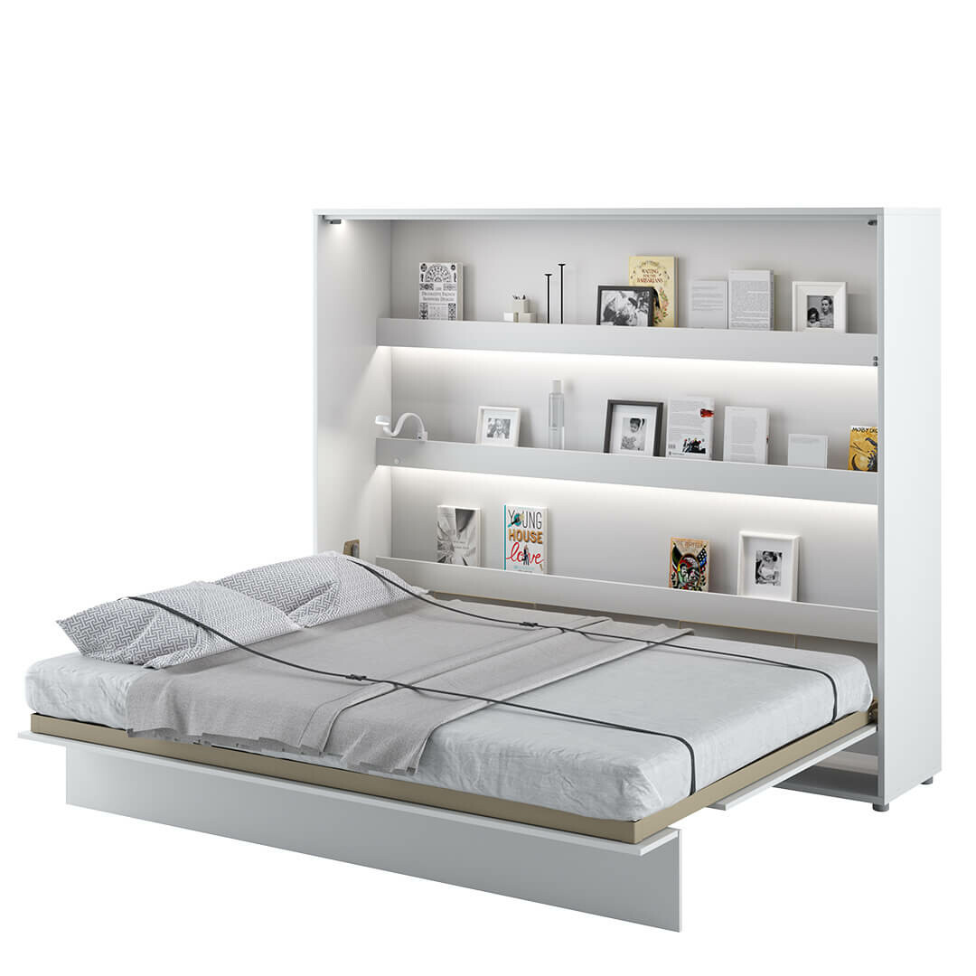 Výklopná postel Bed Concept BC-14 (160) - bílý lesk